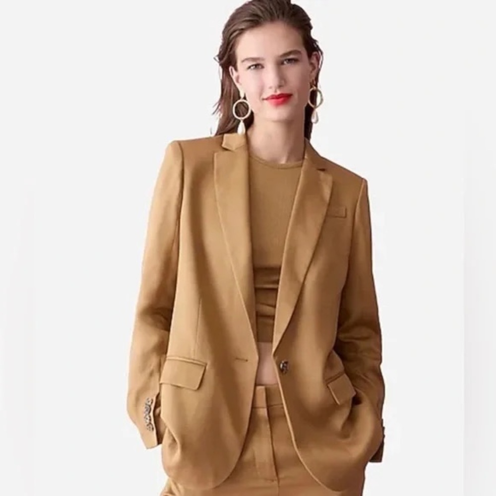 NWOT J.Crew Alfie brown blazer in Gramercy twill